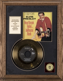 1956 Elvis Presley 24k Gold Plated Record "HeartBreak Hotel"